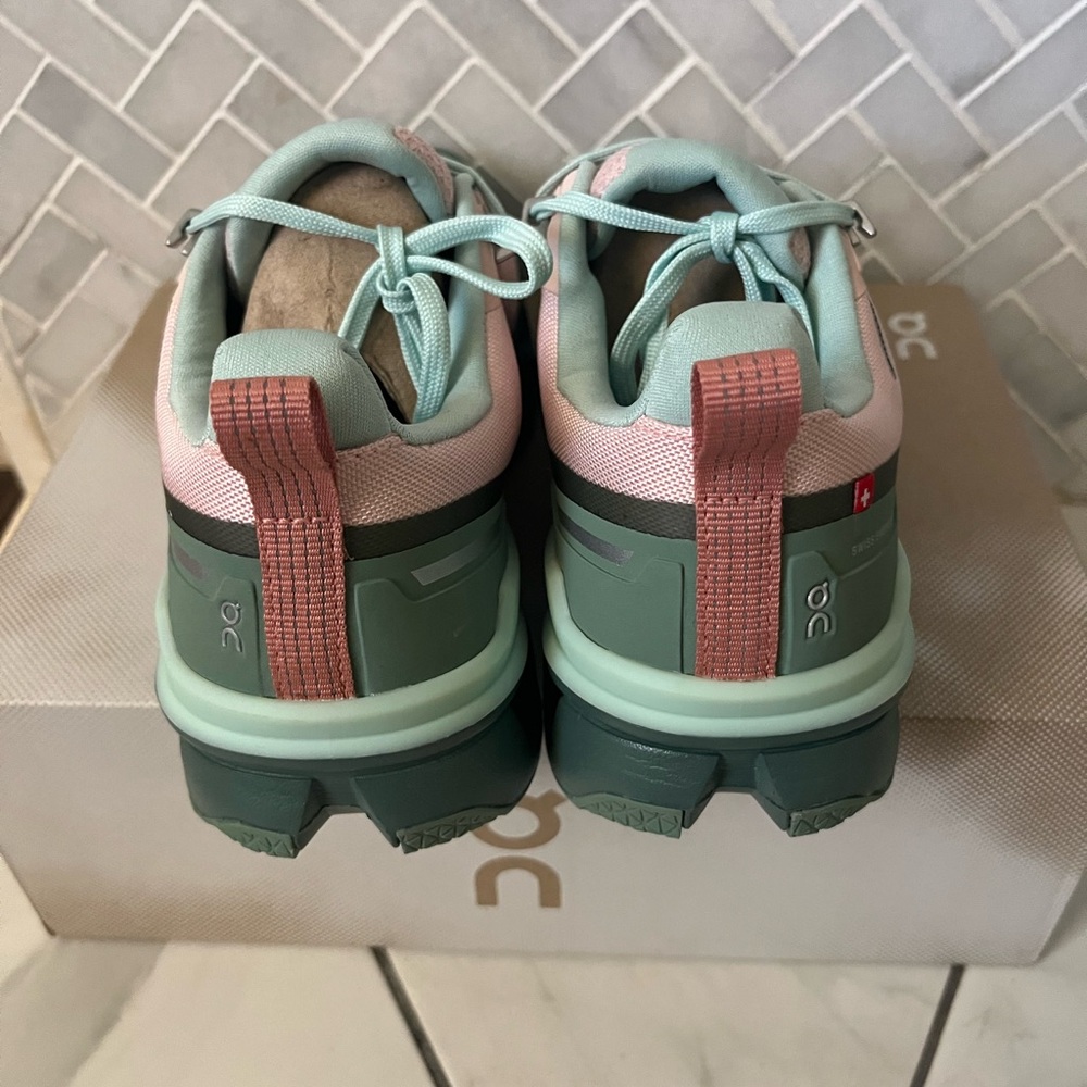 On Running Women's Sneakers in Pink and Teal - Picture 4 of 7